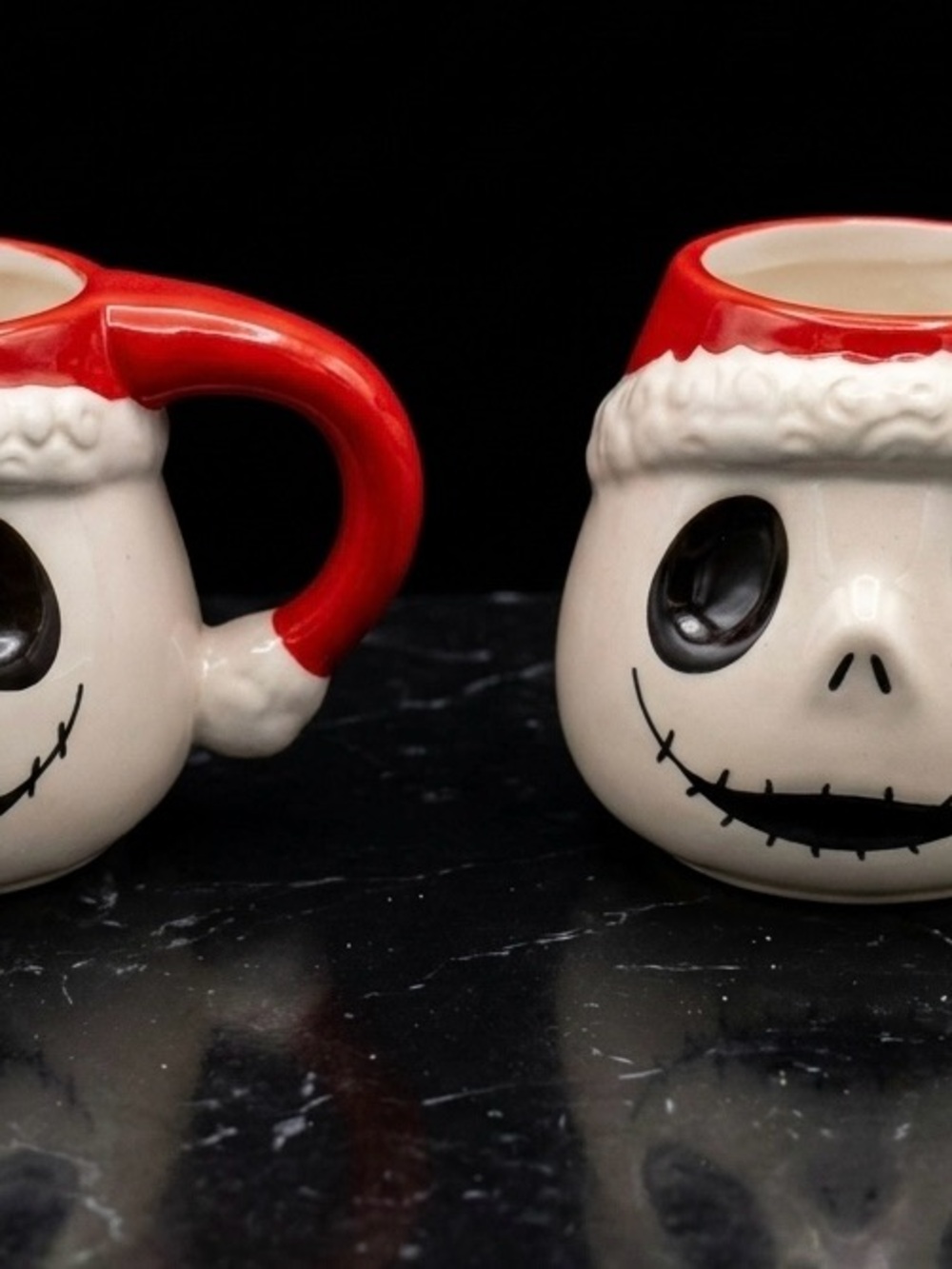 Disney Red and White Jack Skellington Ceramic Mug Set